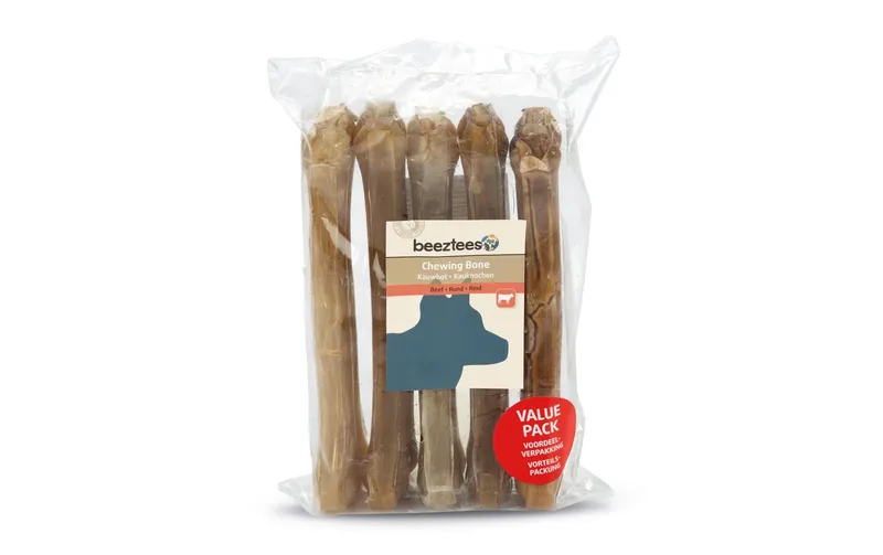 Beeztees Kauknochen Rinderhaut, 21 cm, 5 Stk.