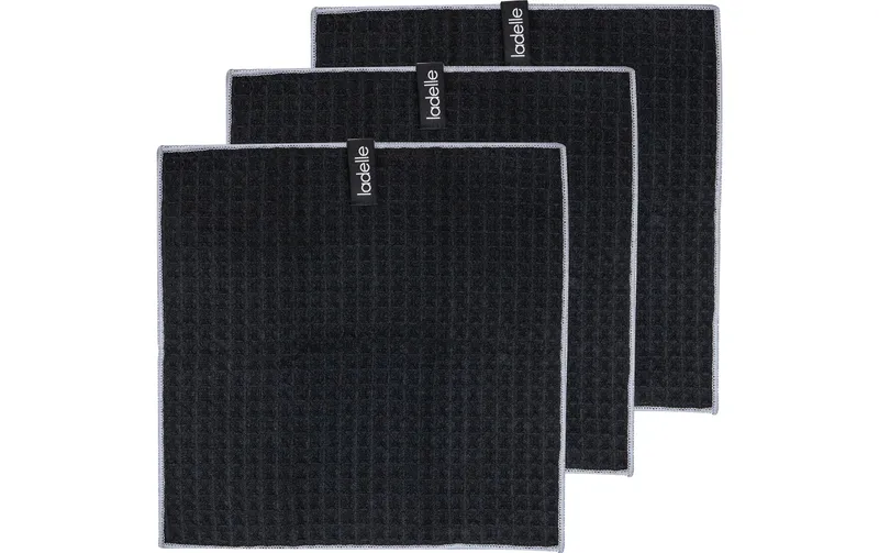 Ladelle Spültuch Mega Waffle Black, 3 pièces