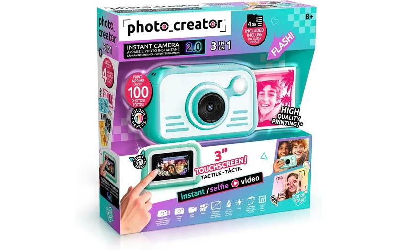 Canal Toys Instant Camera 2.0 with color paper white/Türkis