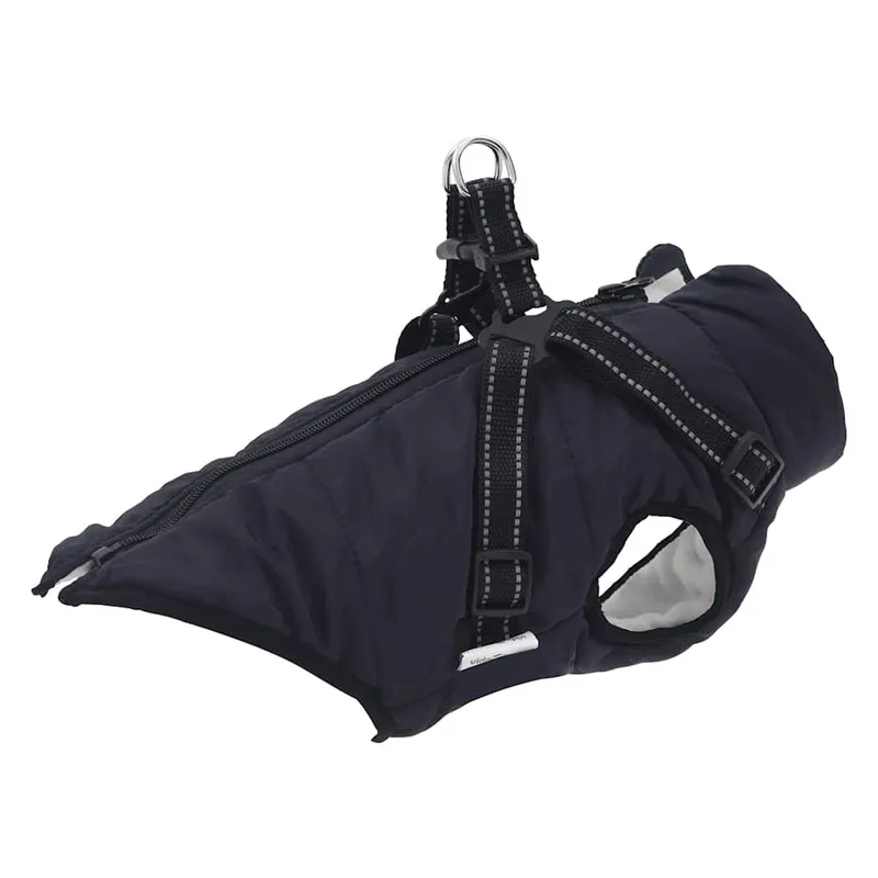 Hundemantel Geschirr Wasserdicht Reflektierend Marineblau L32