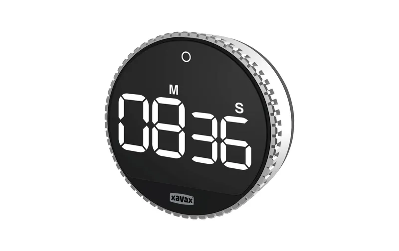 Minuteur de cuisine Xavax Rotation, Argent / Noir