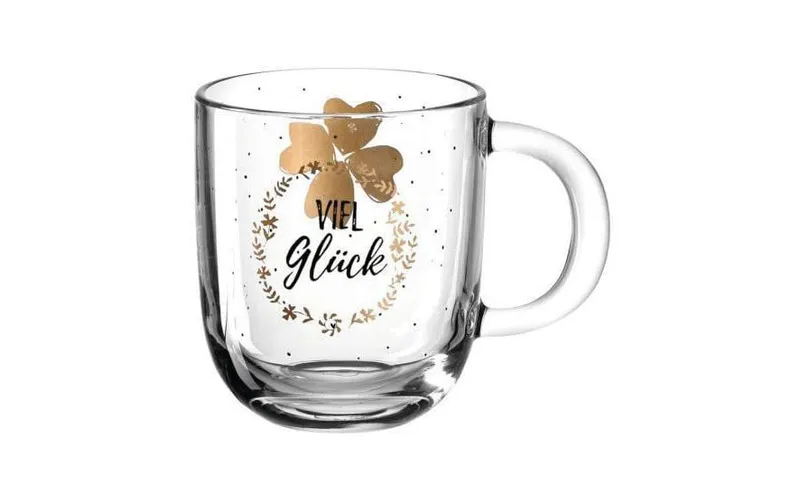 LEONARDO tasse à café Emozione – Viel Glück 400 ml, 1 pièces