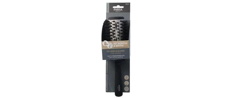 Parsa Beauty Keratin Care and Shine Rundföhnbürste Schwarz