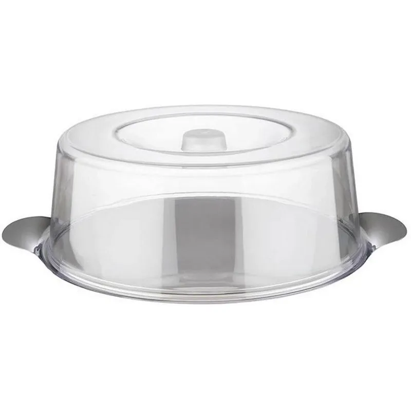 APS Plateau de gâteau Transparent/Argent