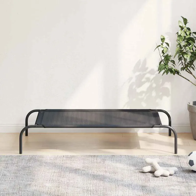 Erhöhtes Hundebett Schwarz L Textilene