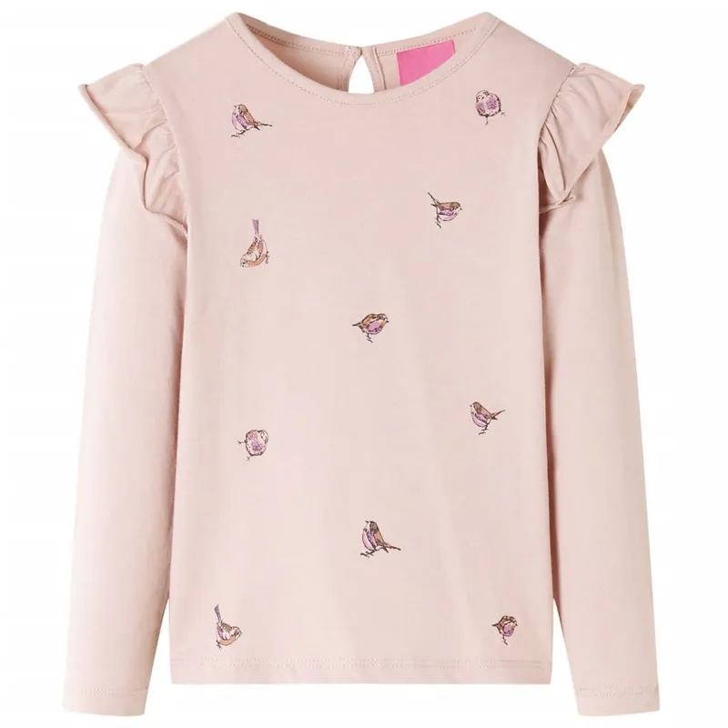 T-shirt pour enfants à manches longues rose 92
