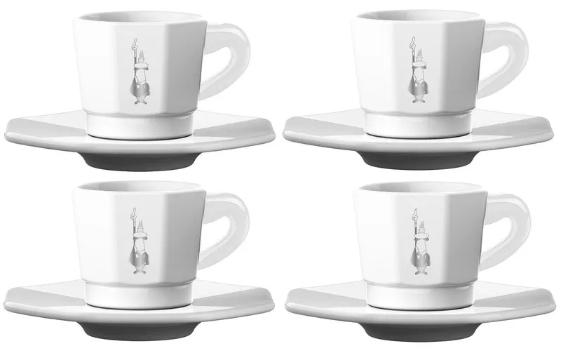 Bialetti Espressotasse 80 ml, 4 pieces, white