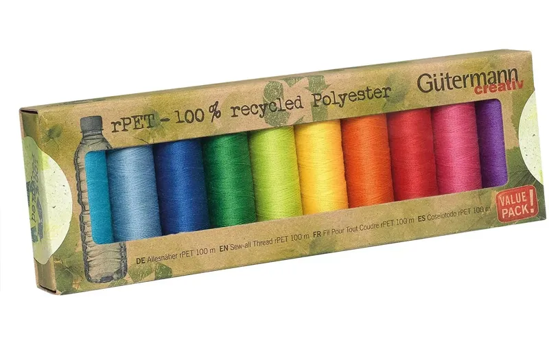 Gütermann Nähgarn-Set Allesnäher rPET 10 pezzi, multicolore