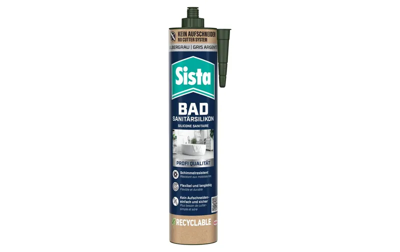 Sista Bad Sanitärsilikon 280 ml, Silbergrau