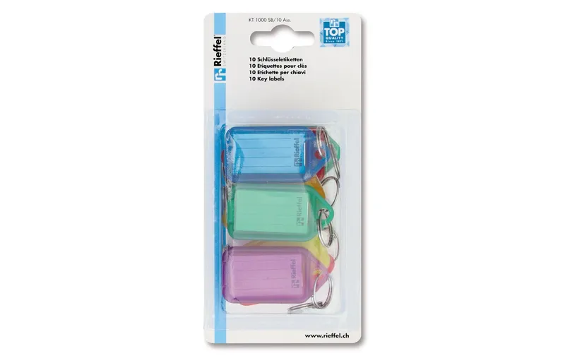 Robert Rieffel Schlüsselanhänger 3.8 x 2.2 mm, 10 pièces, multicolore