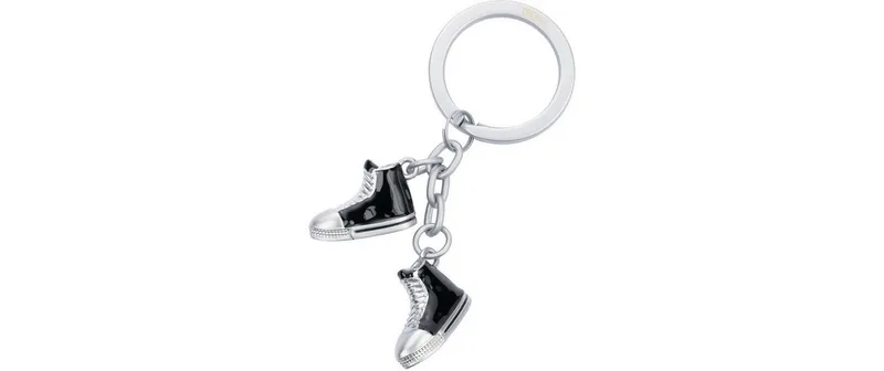 Troika Schlüsselanhänger Chucks nero/Silber