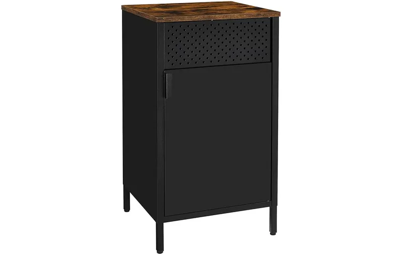Songmics cassettiera 42.5 x 76 cm, nero/marrone
