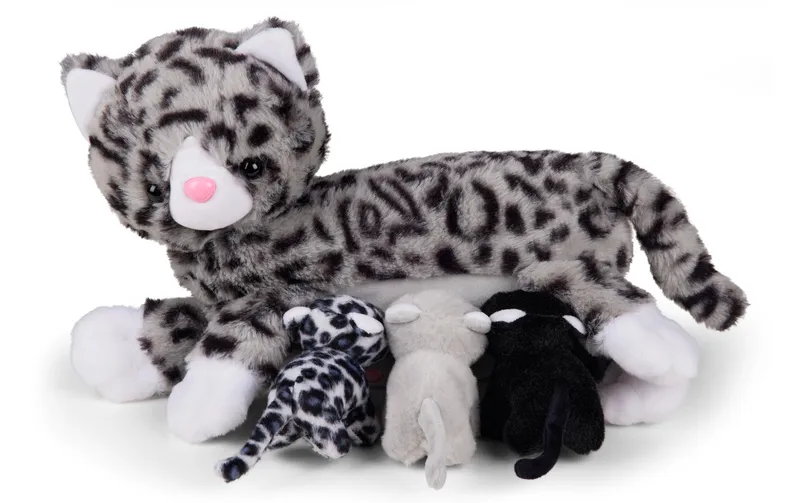 Mamanimals Kuscheltier Mama Katze & Babys 25 cm