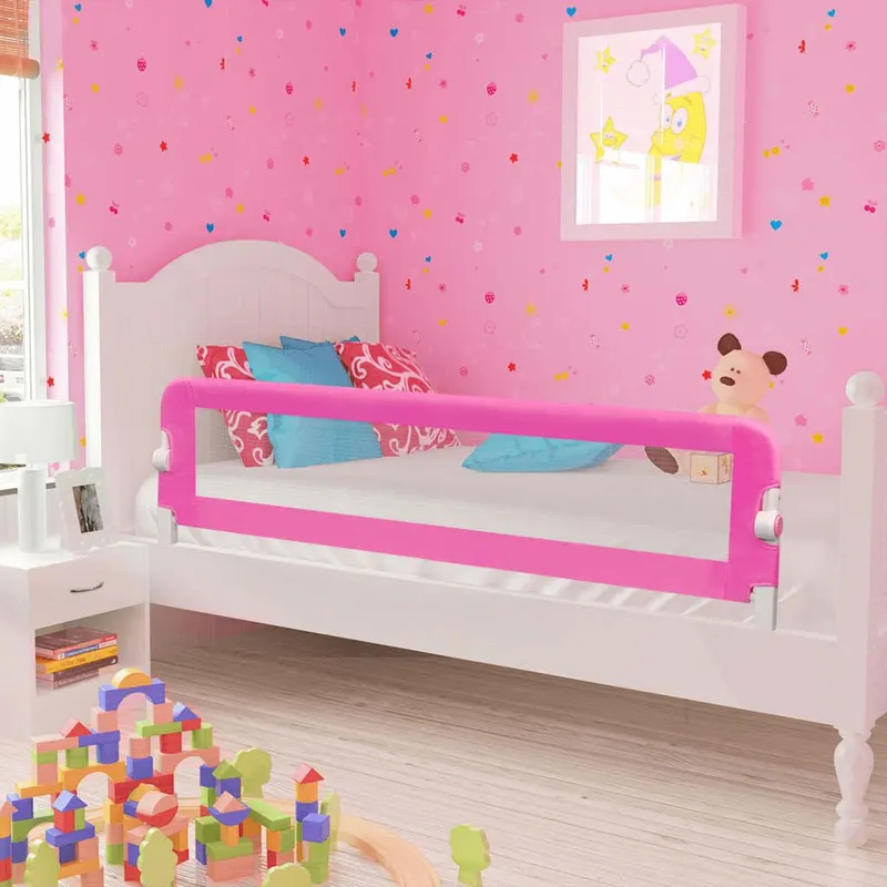 Kleinkind Bettschutzgitter 2 pezzi Rosa 150 x 42 cm