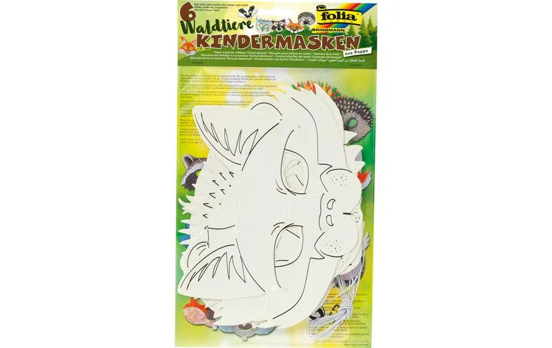 Folia childrenmasken WALDTIERE Waldtiere in Karton white