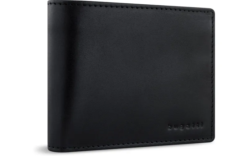 Bugatti Portemonnaie Remo mit Klappe - Scheintasche Schwarz