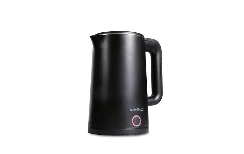 GOURMETmaxx Wasserkocher 30387 1.5 l, Schwarz/Schwarz matt