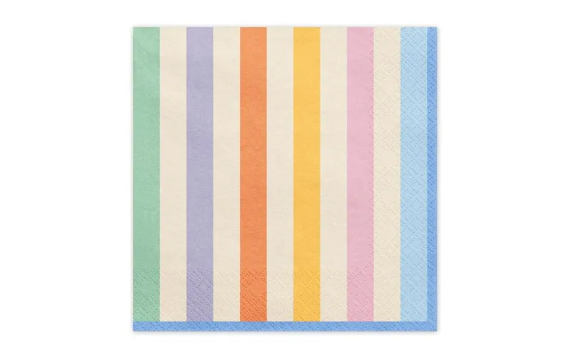 Partydeco Papierservietten Streifen 33 cm x 33 cm