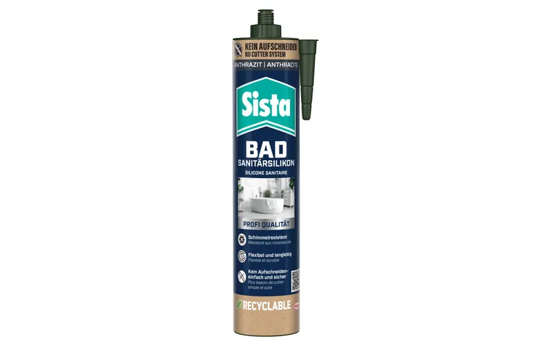 Sista Bad Sanitärsilikon 280 ml, Anthrazit