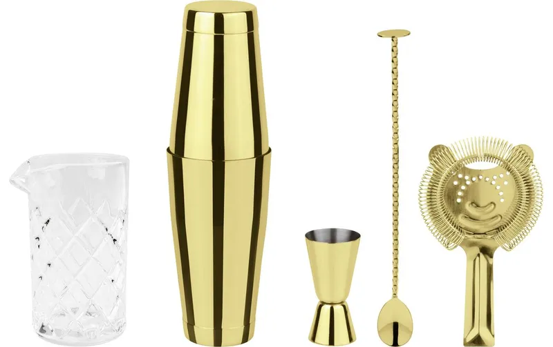 Paderno Drink Mixer Set Crystal 0.79 l, Gold/white