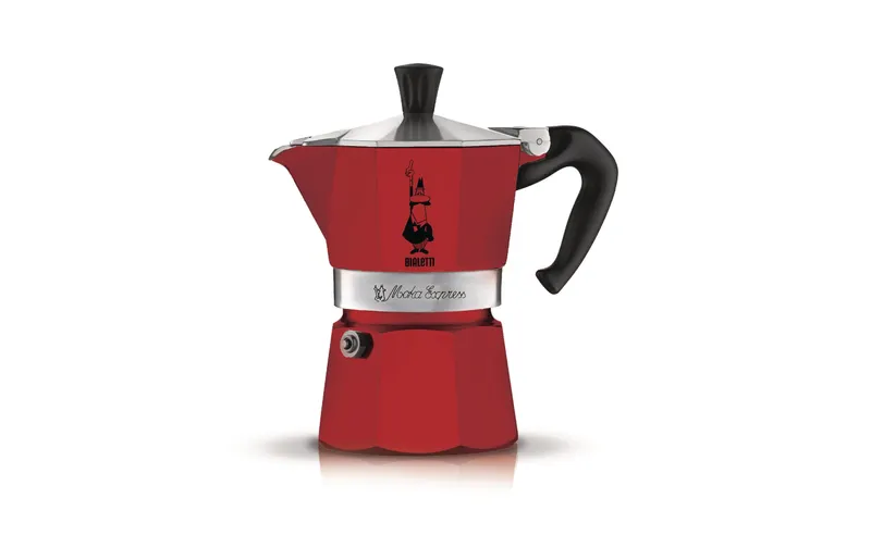 Bialetti Espressokocher Moka Express 3 Tassen, rosso