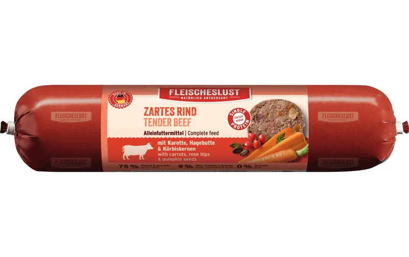 Fleischeslust Nassfutter Classic Zartes Rind, 400 g