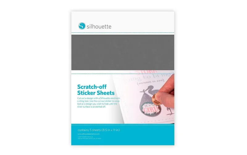 Silhouette Stickerpapier to the Aufkratzen Silbergrau
