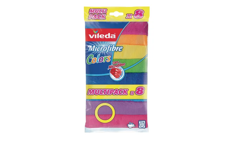 Vileda Mikrofaser-Reinigungstuch 8 pièces, multicolore
