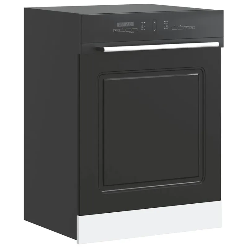 Geschirrspülerblende Kalmar Schwarz 60x1,5x57 cm Holzwerkstoff