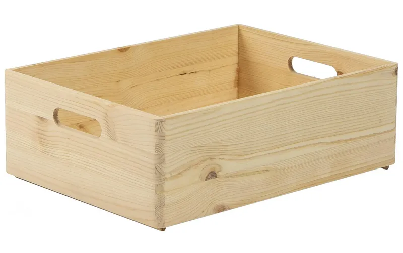 Holz Zollhaus Aufbewahrungskiste pino 30 x 14 x 40 cm, marrone