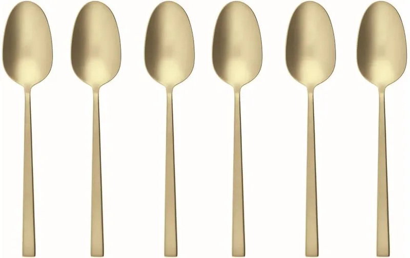 Sambonet Espressolöffel Rock 6 pieces, Champagner