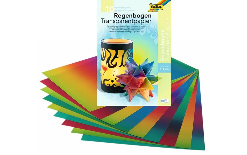 Folia transparentpapier Regenbogen multicolour