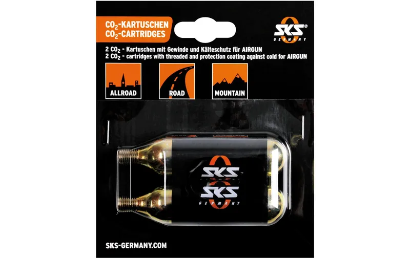SKS CO2-Patronen mit Gewinde 2 x 24 g mit Gewinde