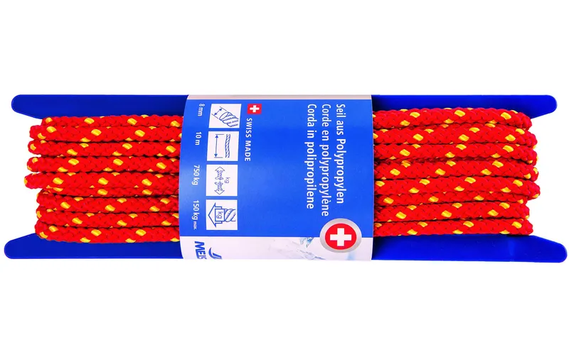 Meister Polypropylenseil Ø 8 mm, 10 m, 750 kg, rosso-Gelb