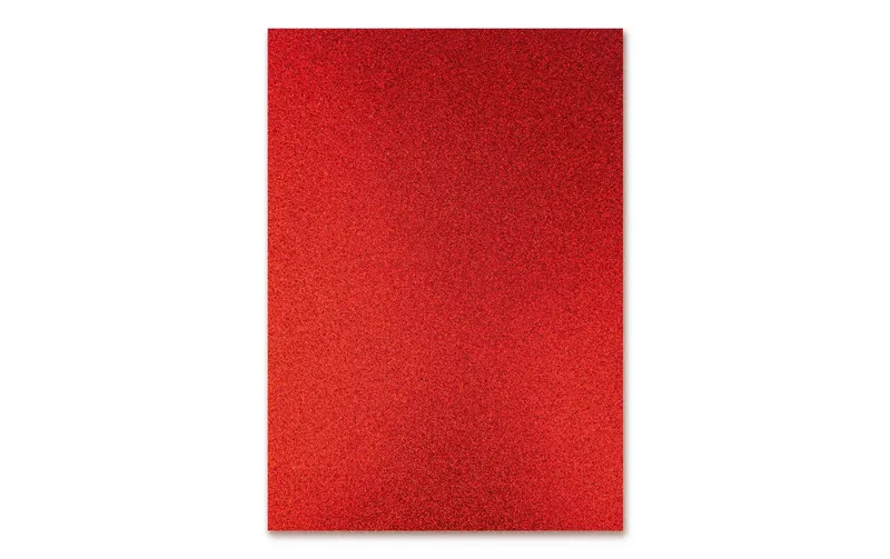 URSUS Glitzerkarton A4, 300 g/m², 10 Blatt, rouge