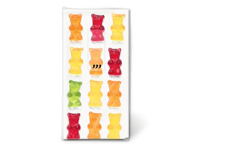 Paper + Design Taschentücher Jelly babies 10 pezzi