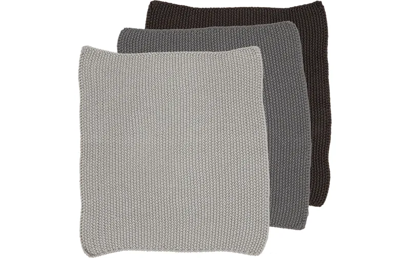 Ladelle Spültuch Eco Knitted gris, 3 pièces