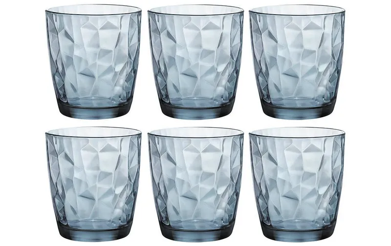 Bormioli Rocco Whiskyglas Diamond 300 ml, 6 pieces, blue