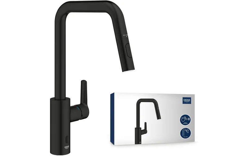 GROHE Küchenarmatur Start 3/8", nero, herausziehbar