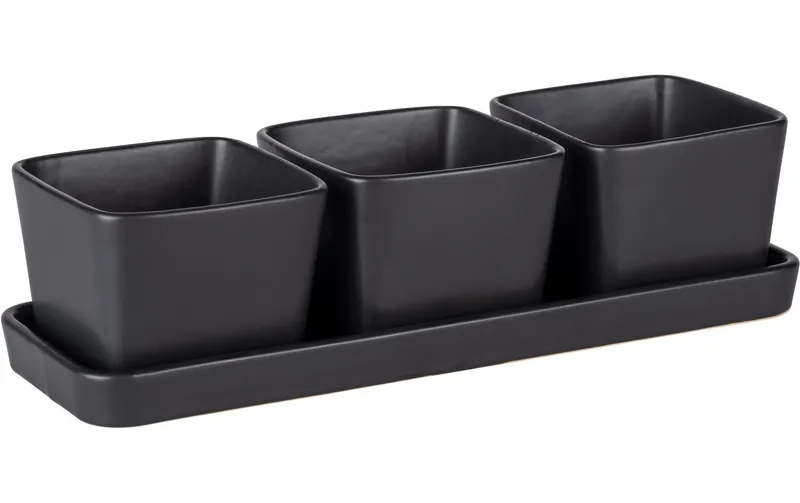 Wenko Snackschale 4-teilig, Schwarz
