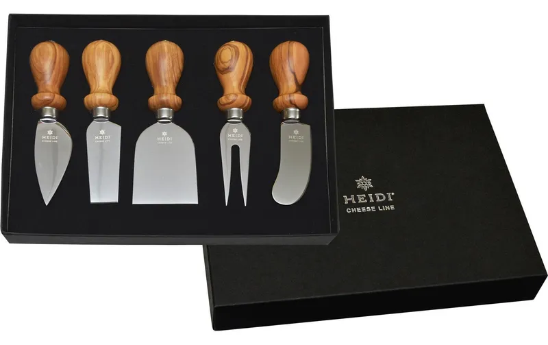 Heidi Cheese Line Käsemesser Set 5-teilig, Silber