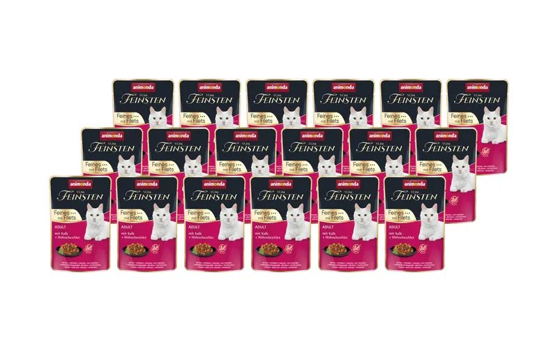 animonda Nassfutter Vom Feinsten con Filet Kalb & Huhn, 18 x 85 g