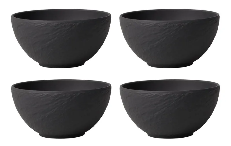 Villeroy & Boch Snackschale Manufacture Rock 14 cm, 4 pieces, black