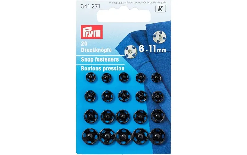 Prym Druckknöpfe black, 6-11 mm