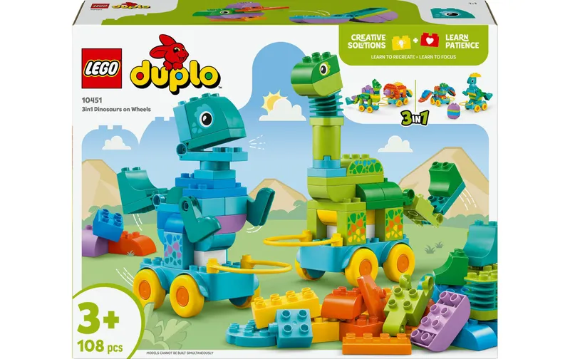 LEGO® DUPLO® Dinos auf Rädern 3-in-1-Set 10451