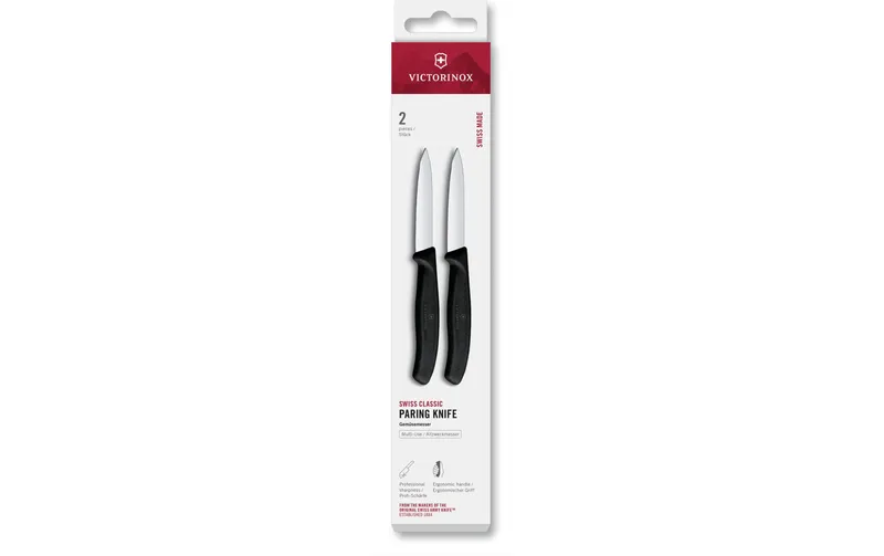 Victorinox Messer-Set Swiss Classic, 8 cm, noir, 2 pièces