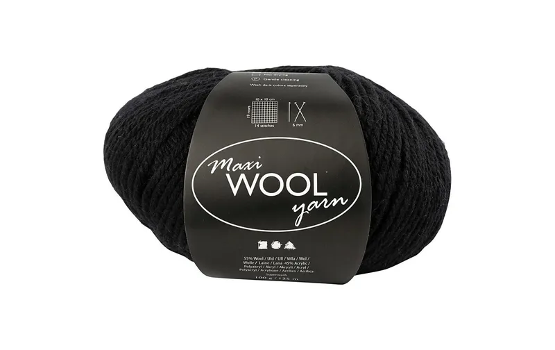 Creativ Company Wolle 100 g noir