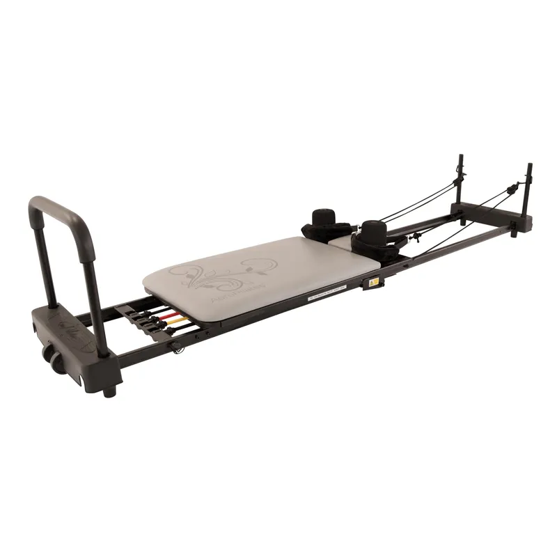 Aero Pilates Reformer 435 Plus mit ausgestellter Fussstange grey