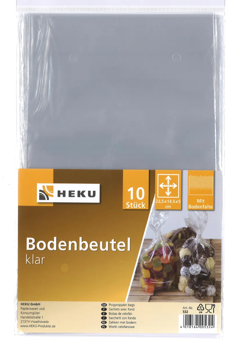 Bodenbeutel mit Bodenfalte 23.5 cm