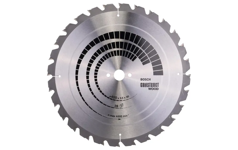 Bosch Professional Kreissägeblatt Construct Wood, 400 x 30 x 3.5 mm, Z 28